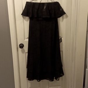 Lulus strapless dress, black